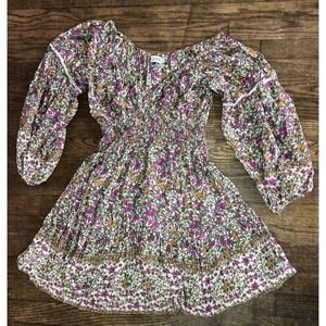 Sea Lustre Women Colorful Floral Casual Flare Dress- Size  Large